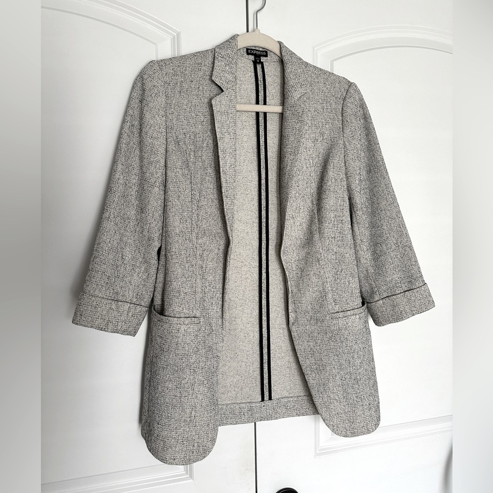 Express Heathered Grey Blazer – Women’s XS